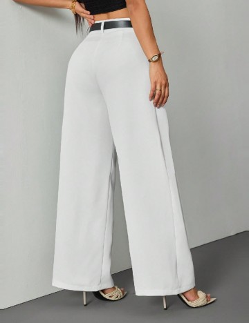 Pantaloni SHEIN, alb