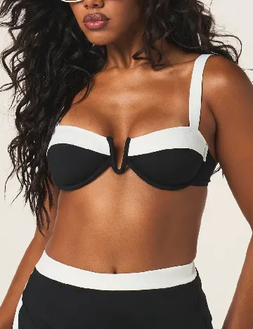 Sutien de baie Missguided, alb/negru