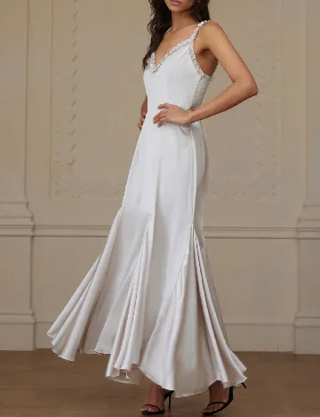 Rochie lunga Aveloria, bej