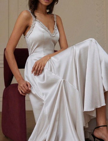 Rochie lunga Aveloria, bej