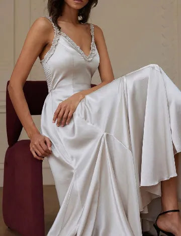 Rochie lunga Aveloria, bej