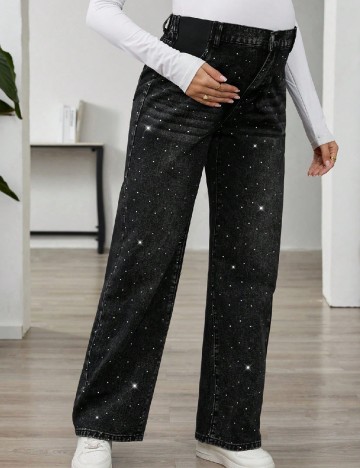 Blugi SHEIN Maternity, gri inchis
