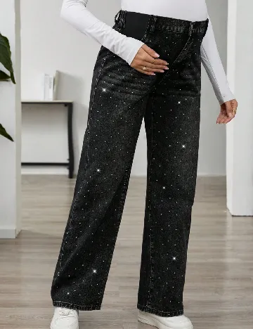 Blugi SHEIN Maternity, gri inchis