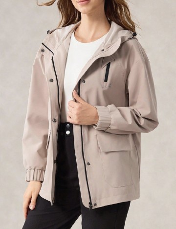 Jacheta impermeabila OutZeal, crem