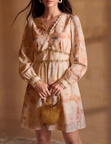 Rochie scurta MOTF, crem