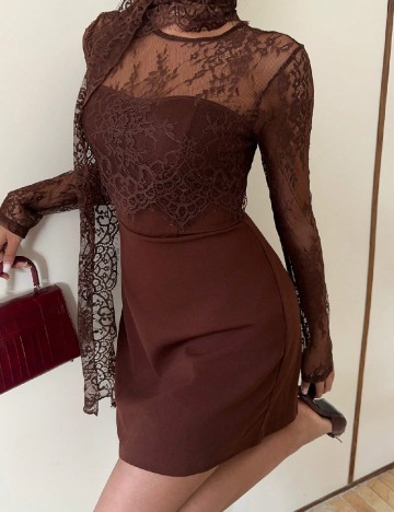 Rochie scurta SHEIN, maro