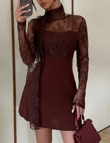 Rochie scurta SHEIN, maro
