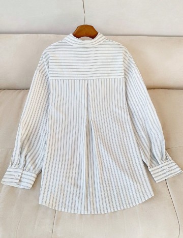 Bluza SHEIN, alb/gri