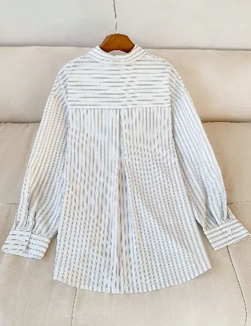Bluza SHEIN, alb/gri
