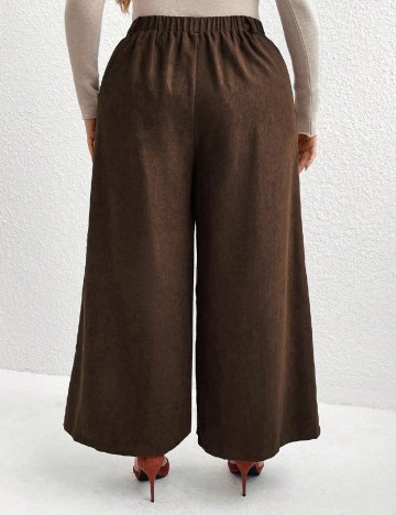 Pantaloni SHEIN CURVE, maro
