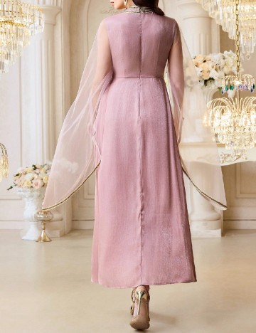 Rochie lunga SHEIN, roz pudra inchis