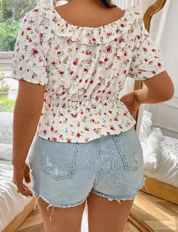 Top SHEIN CURVE, ecru
