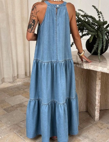Rochie lunga Dazy, albastru