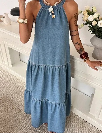 Rochie lunga Dazy, albastru