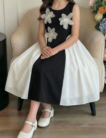 Rochie Shein Kids, negru/alb