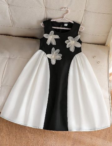 Rochie Shein Kids, negru/alb