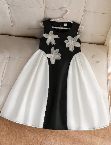 Rochie Shein Kids, negru/alb