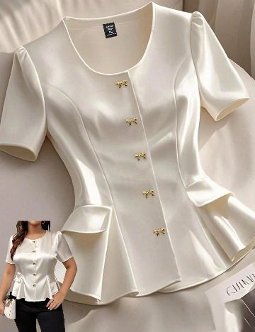 Bluza SHEIN CURVE, alb