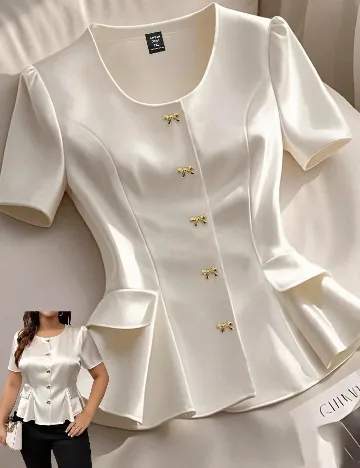 Bluza SHEIN CURVE, alb