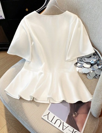 Bluza SHEIN CURVE, alb