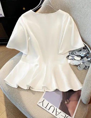 Bluza SHEIN CURVE, alb