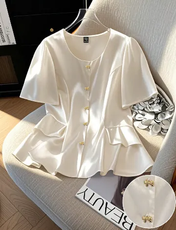 Bluza SHEIN CURVE, alb