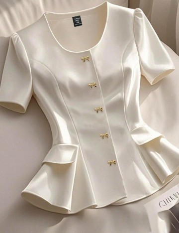 Bluza SHEIN CURVE, alb