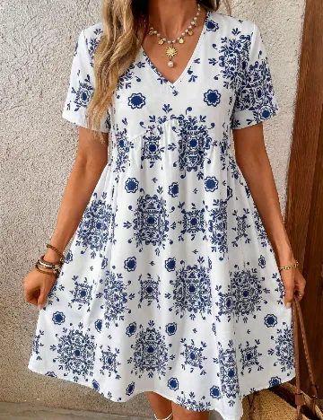 Rochie scurta Emery Rose, alb