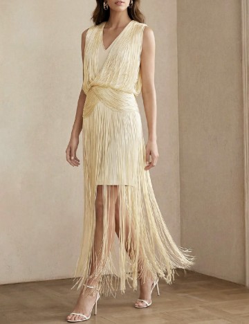 Rochie scurta Anewsta, crem