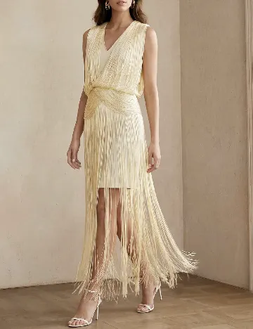Rochie scurta Anewsta, crem