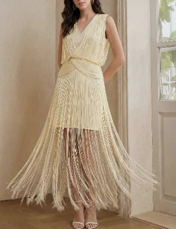 Rochie scurta Anewsta, crem