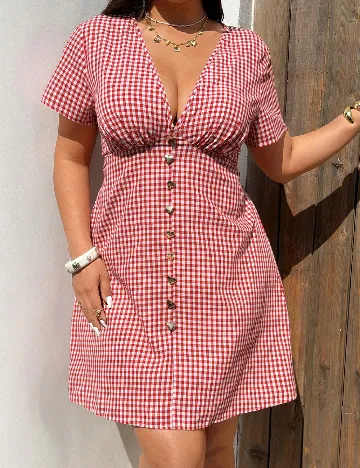 Rochie scurta SHEIN CURVE, rosu