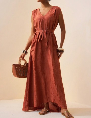 Rochie lunga SHEIN, caramiziu