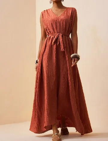 Rochie lunga SHEIN, caramiziu