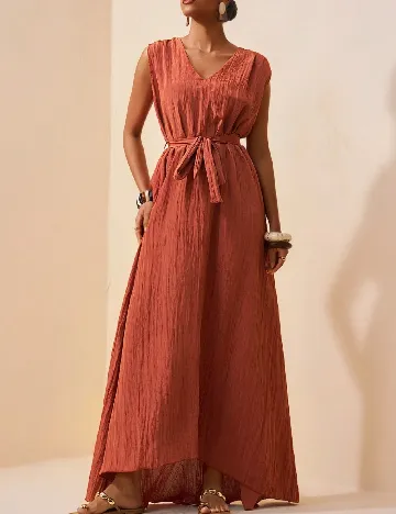 Rochie lunga SHEIN, caramiziu