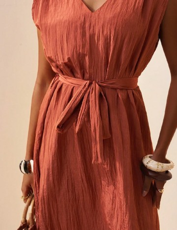 Rochie lunga SHEIN, caramiziu