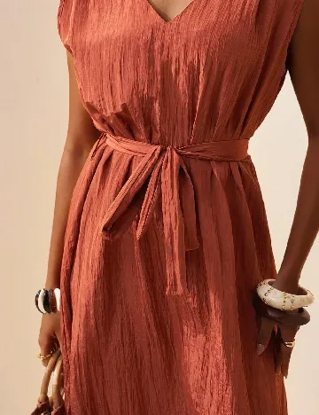 Rochie lunga SHEIN, caramiziu