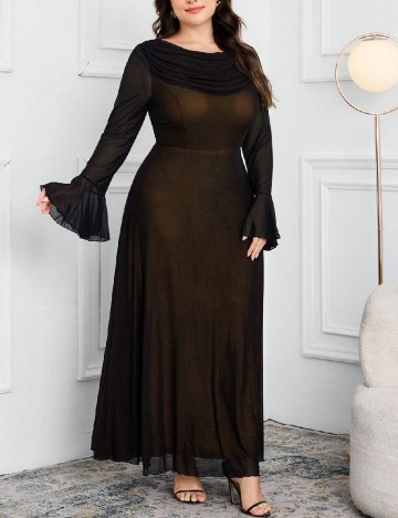 Rochie lunga SHEIN CURVE, negru