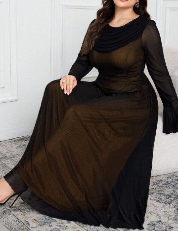 Rochie lunga SHEIN CURVE, negru
