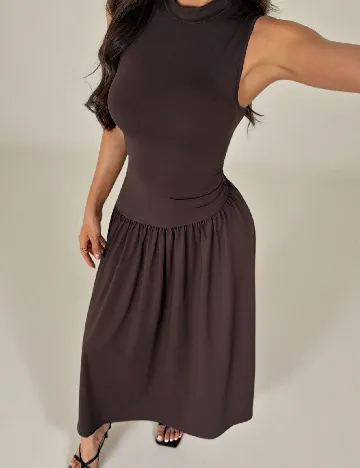 Rochie lunga SHEIN, maro