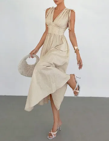 Rochie lunga SHEIN, crem
