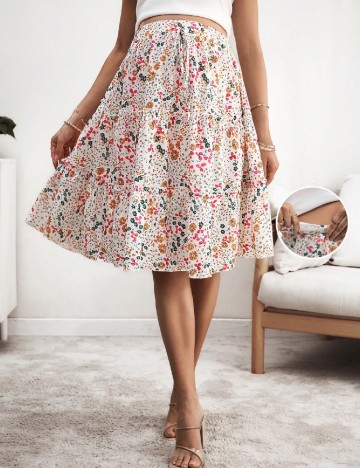 Fusta SHEIN Maternity, floral print