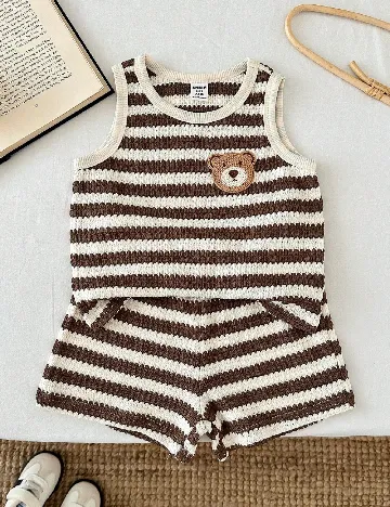 Compleu Shein Kids, crem/maro