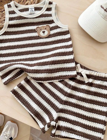 Compleu Shein Kids, crem/maro