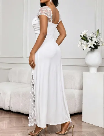 Rochie lunga SHEIN CURVE, alb