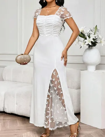Rochie lunga SHEIN CURVE, alb