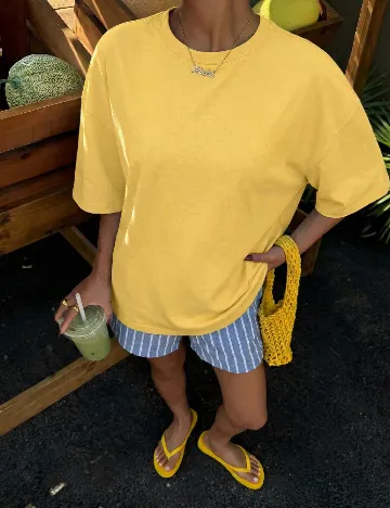 Tricou SHEIN CURVE, galben