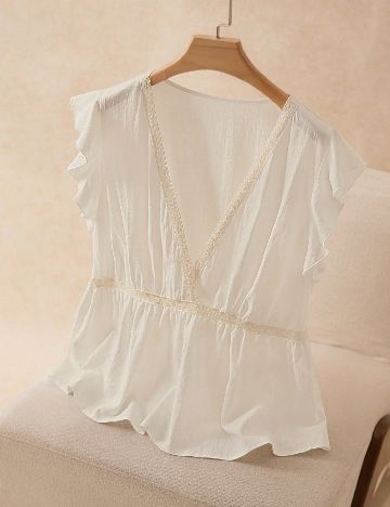 Bluza SHEIN CURVE, alb