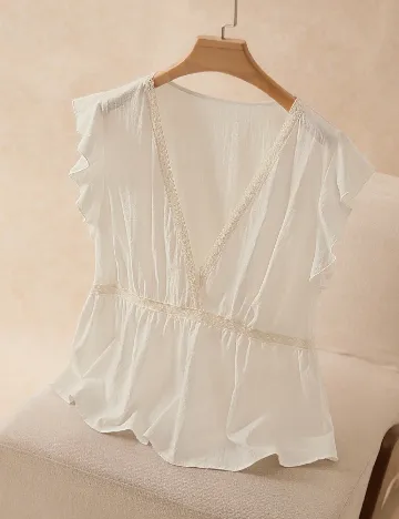 Bluza SHEIN CURVE, alb