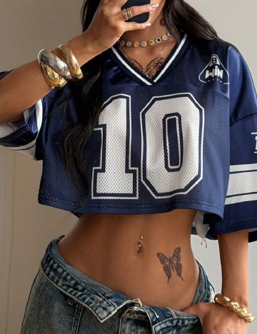 Top SHEIN, bleumarin